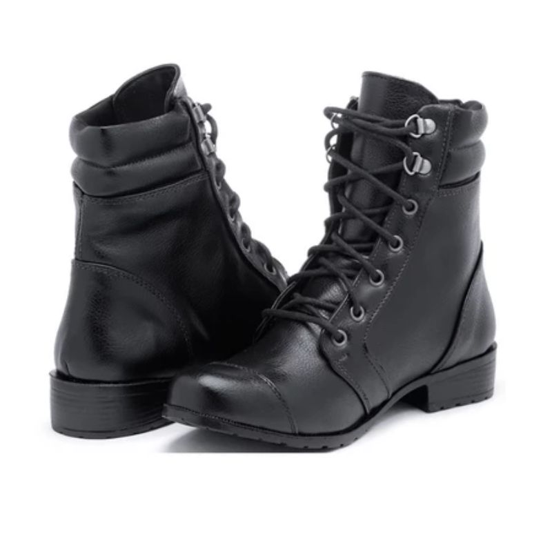 Bota Coturno Feminina Salto Grosso - Imagem de detalhe 3