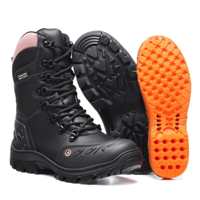 Bota Couro Motociclista Feminina Master Boots - Imagem de detalhe 2