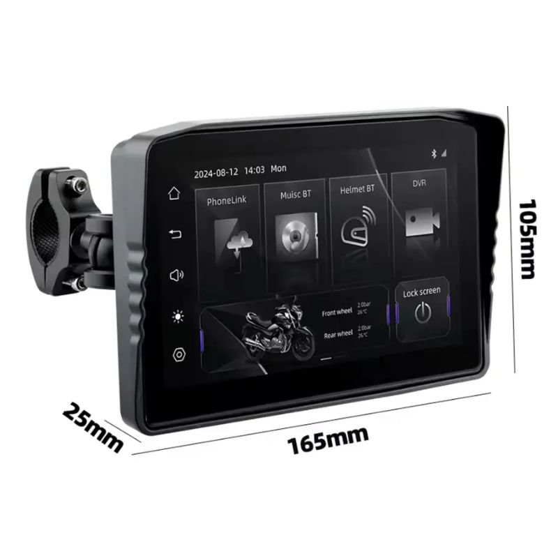 Central Multimídia para Moto Ekiy M8 com Câmera - Imagem de detalhe 7