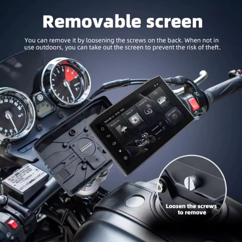 Central Multimídia para Moto Ekiy M8 com Câmera - Imagem de detalhe 5