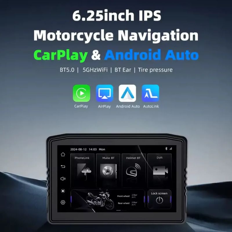 Central Multimídia para Moto Ekiy M8 com Câmera - Imagem de detalhe 4