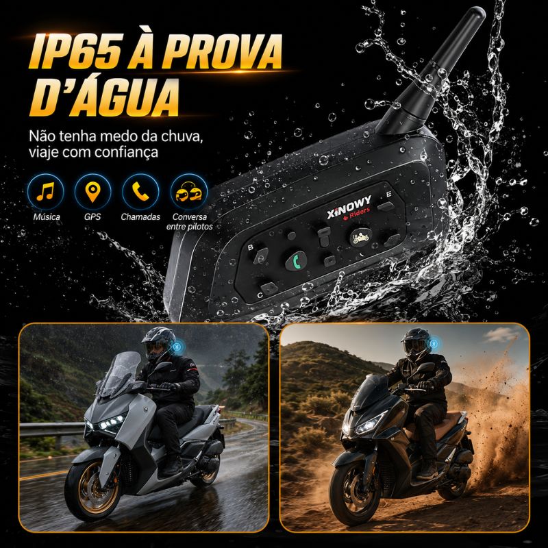 Intercomunicador V6 Plus Bluetooth para Capacete (Kit 2 Unidades) - Imagem de detalhe 4