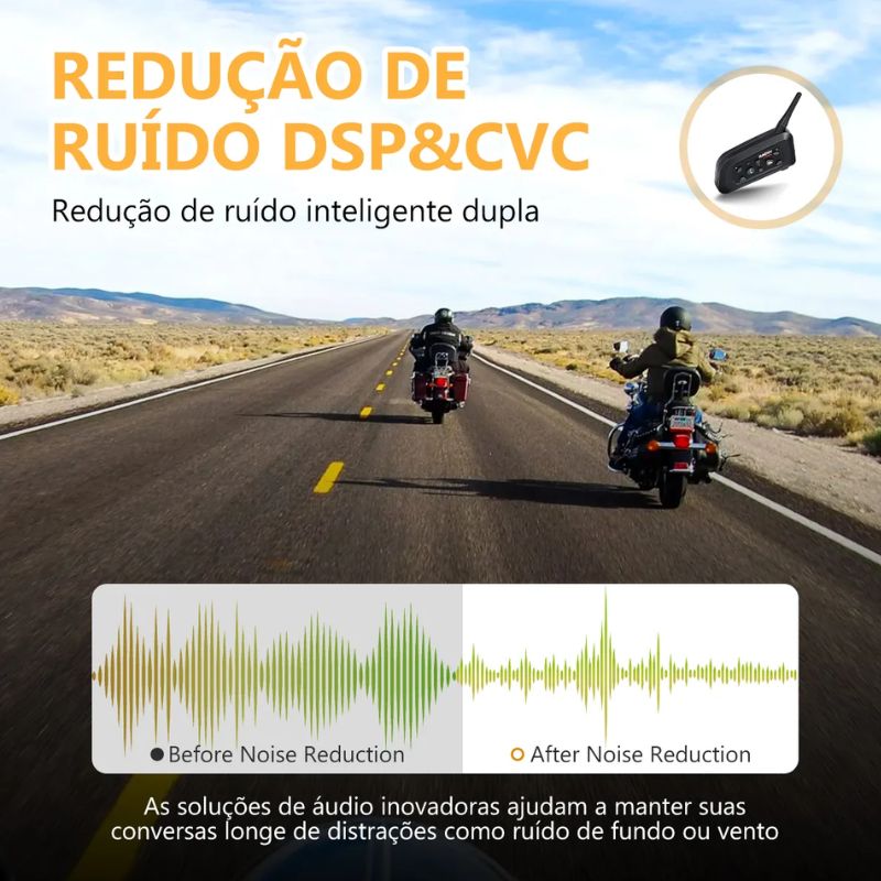 Intercomunicador V6 Plus Bluetooth para Capacete (Kit 2 Unidades) - Imagem de detalhe 5