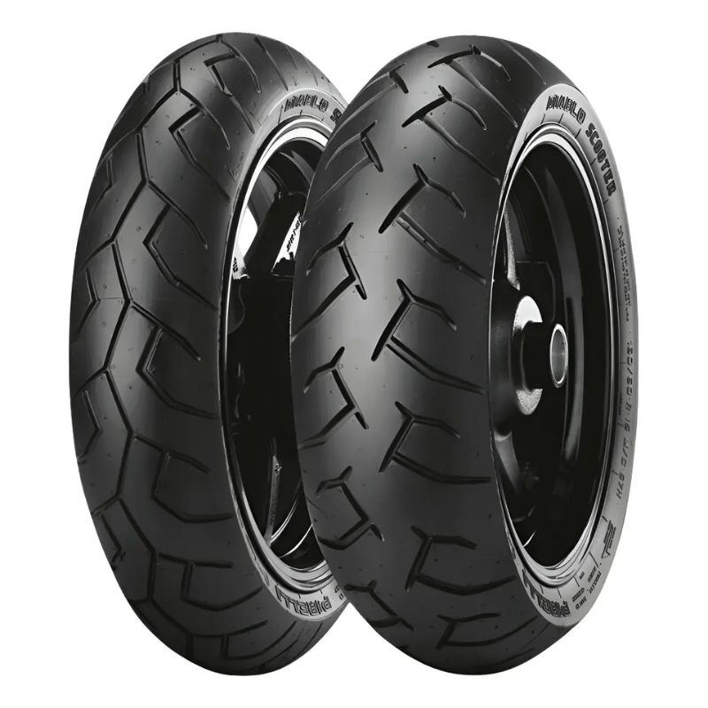Par de Pneus Pirelli Diablo Scooter 120/70-15 e 140/70-14