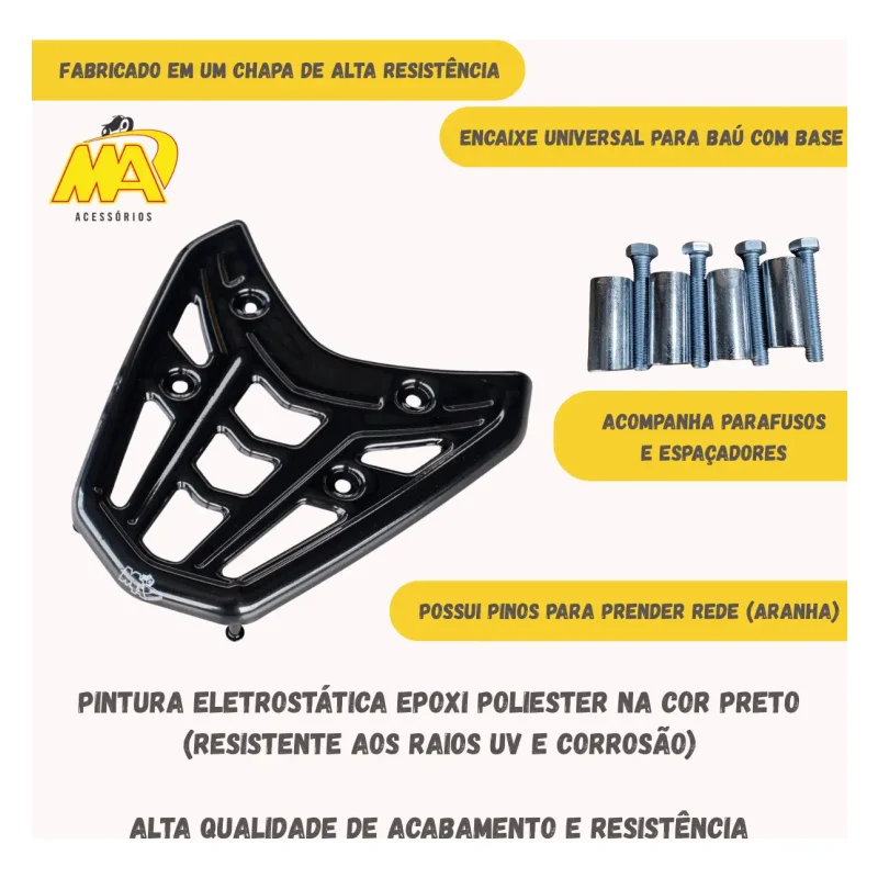 Bagageiro Suporte Bau Pcx 150 E 160 Reforcado