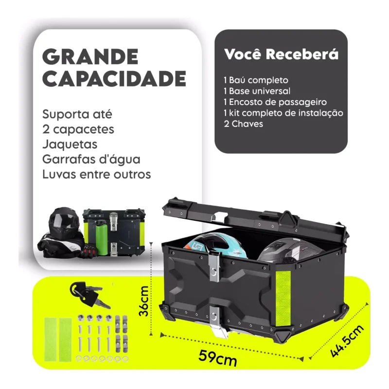 Bau Para Moto 65l Aluminio Universal Knack