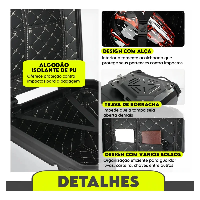 Bau Para Moto 65l Aluminio Universal Knack