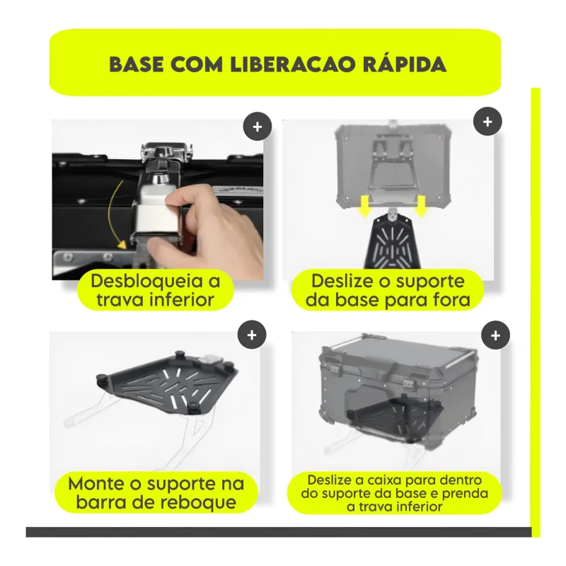 Bau Para Moto 65l Aluminio Universal Knack