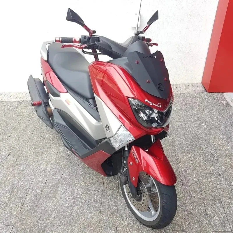 Bolha Para Brisa Esportiva Aco Preto Nmax 160 Mj Racing