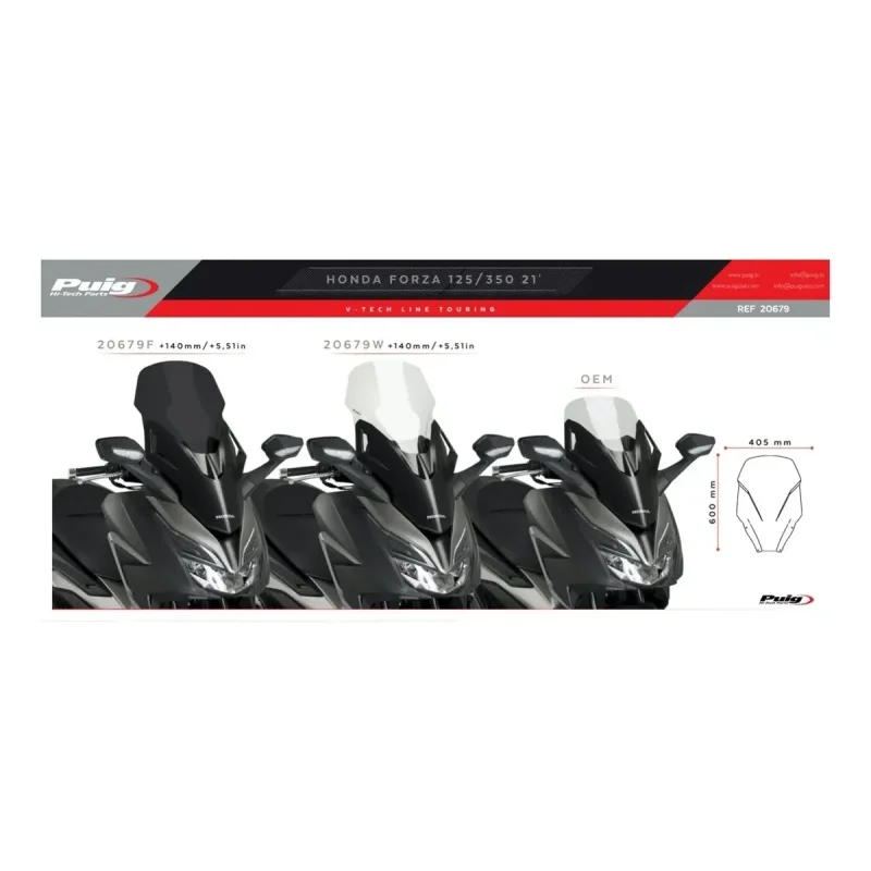 Bolha Touring Puig Fume Claro Honda Forza 350