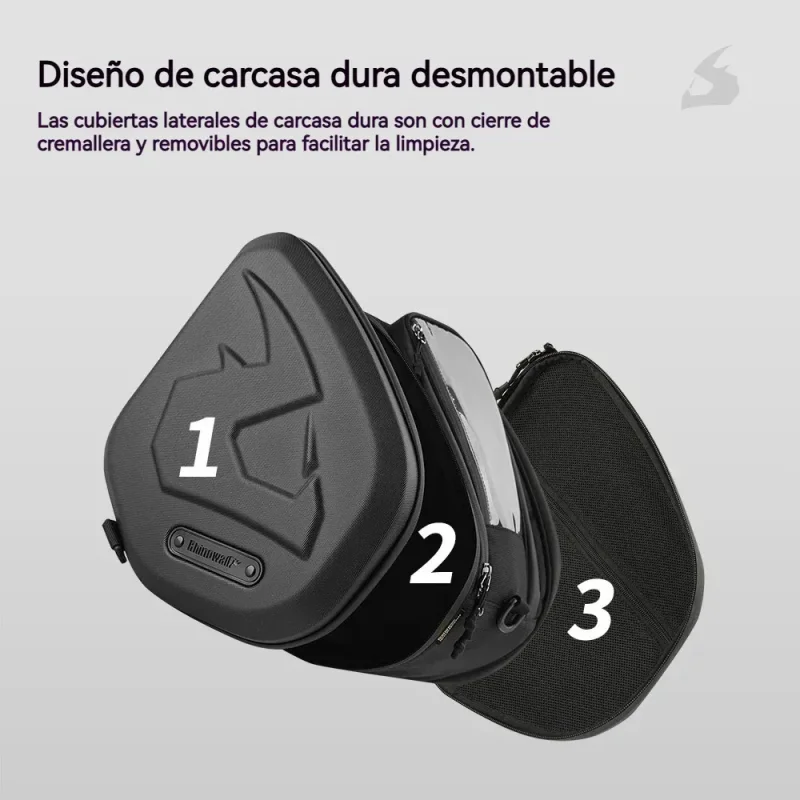 Bolsa De Tunel E Tanque Rigida Rhinowalk Fortress 16l Scooter