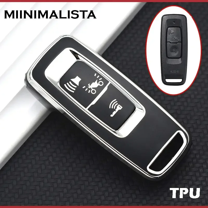 Vista frontal e traseira da capa protetora de chave presencial Honda