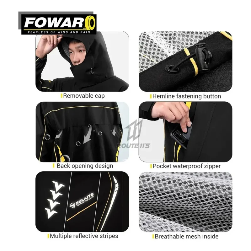 Capa De Chuva Impermeavel Para Motocicleta Kit Jaqueta E Calca
