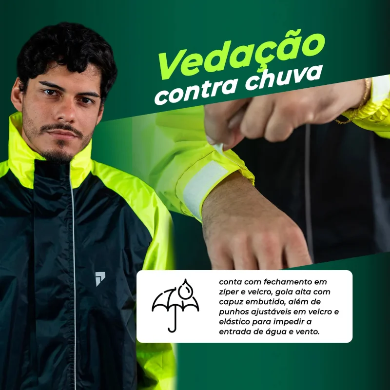 Capa De Chuva Moto Pioneira Traveller Nylon Impermeavel