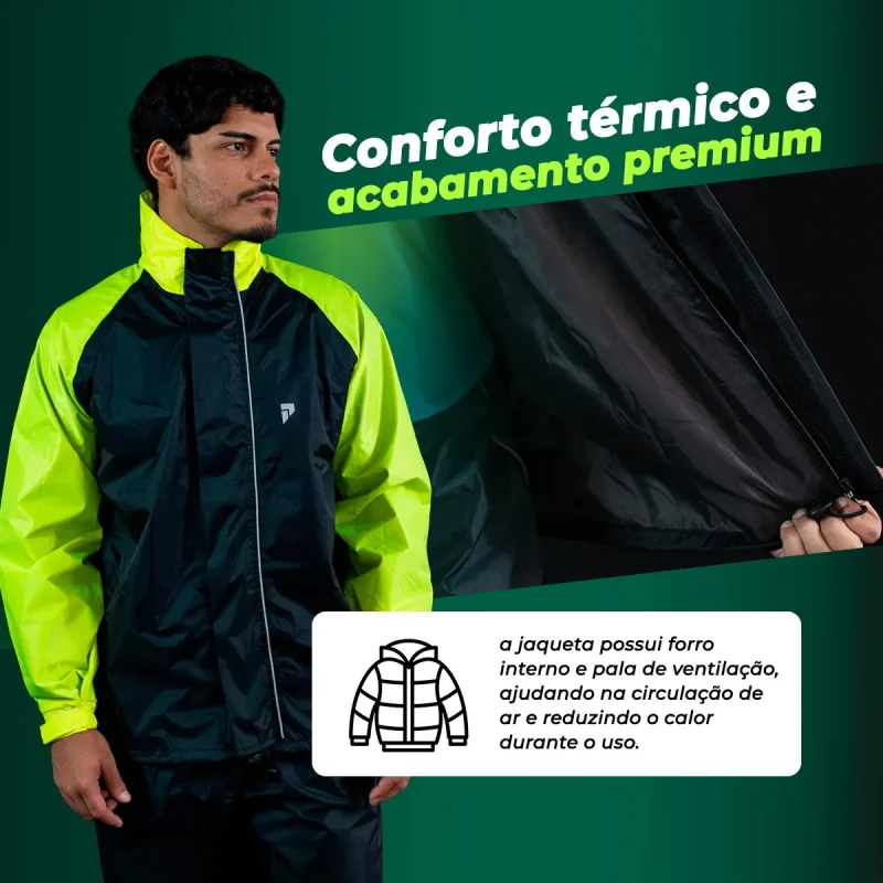 Capa De Chuva Moto Pioneira Traveller Nylon Impermeavel