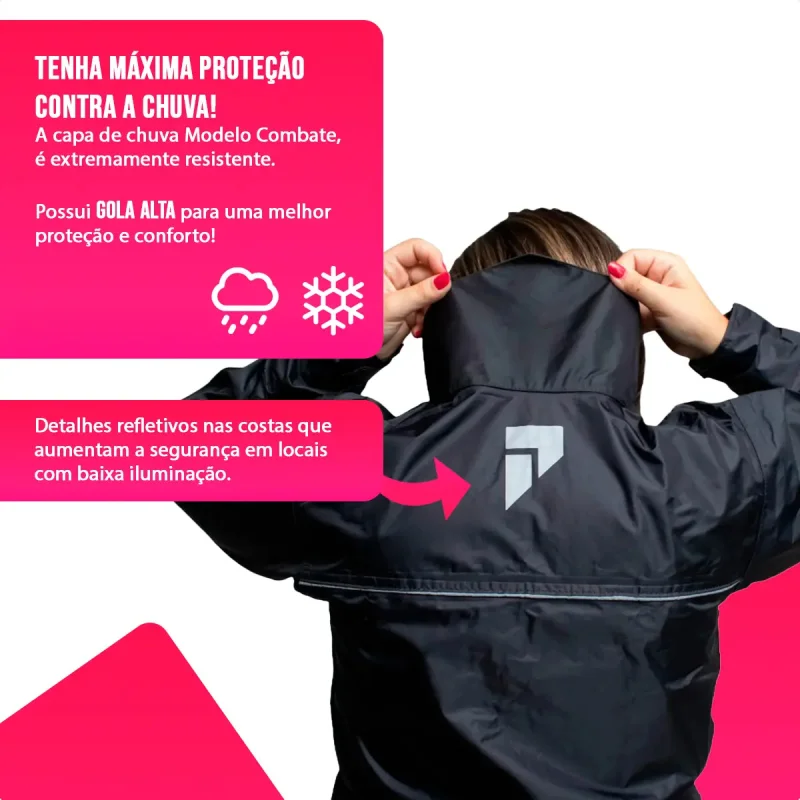 Capa De Chuva Nylon Moto Pioneira Impermeavel Leve