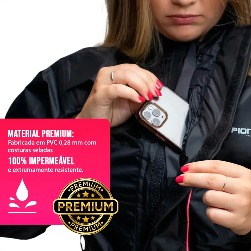 Capa De Chuva Nylon Moto Pioneira Impermeavel Leve