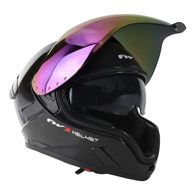 Capacete Fechado Fw3 Venon Com Viseira Revo E Culos Interno