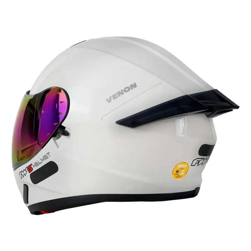 Capacete Fechado Fw3 Venon Com Viseira Revo E Culos Interno