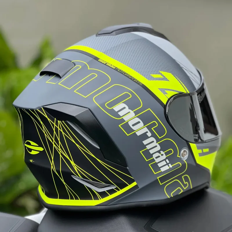 Capacete Mormaii M1 Neon Fechado Com Duas Viseiras