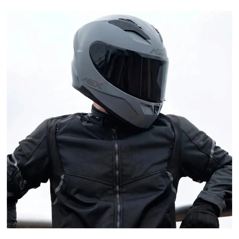 Capacete Moto Asx City Solid Cinza Fosco Grafite