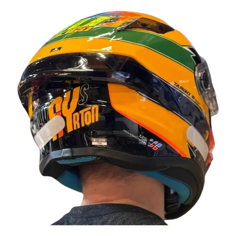 Capacete Mt Helmets Targo S Diogo Moreira Tribute A3 Senna