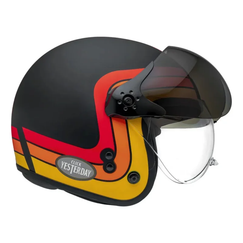 Capacete Peels F 21 Yesterday Preto Fosco Vermelho