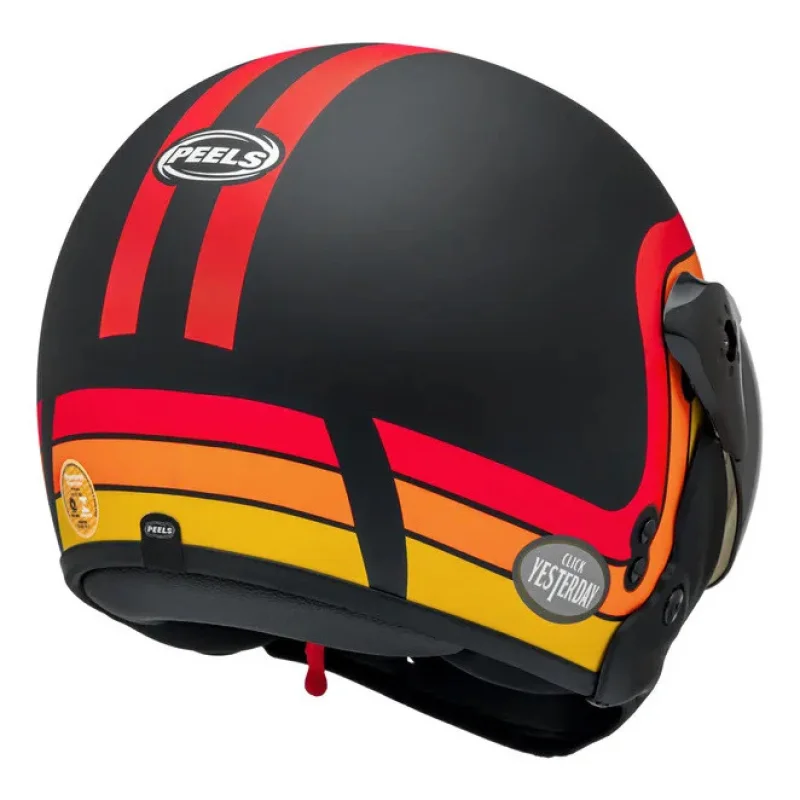 Capacete Peels F 21 Yesterday Preto Fosco Vermelho