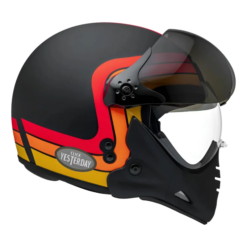 Capacete Peels F 21 Yesterday Preto Fosco Vermelho