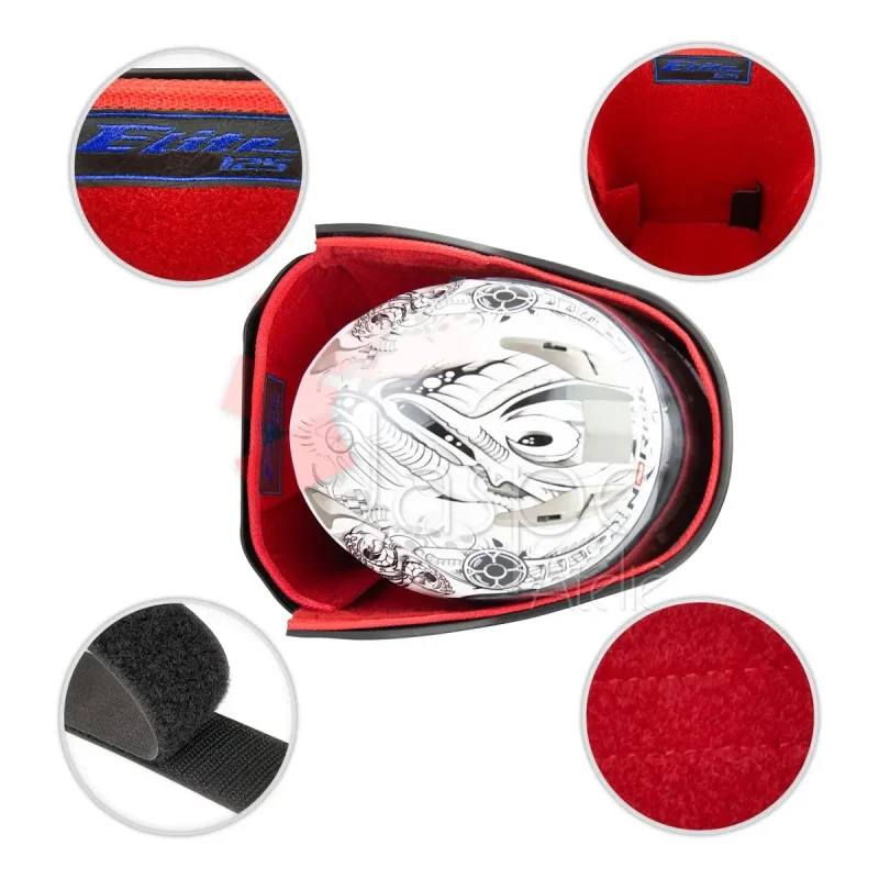 Forracao De Bau Honda Elite 125 Jaspe Atelie Vermelho