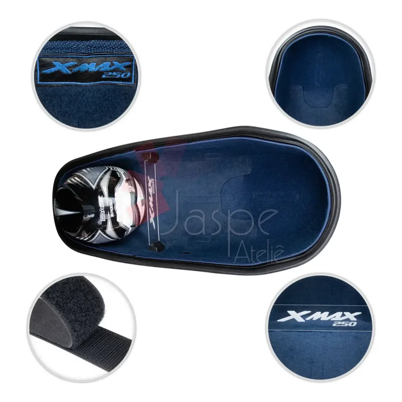 Forracao Yamaha Xmax 250 Jaspe Atelie Azul Com Divisoria