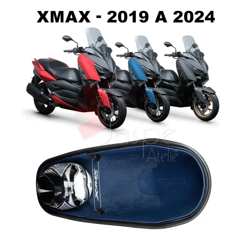 Forracao Yamaha Xmax 250 Jaspe Atelie Azul Com Divisoria