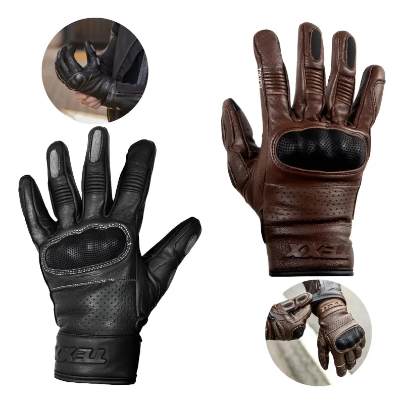 Luva De Couro Motociclista Texx Liberty