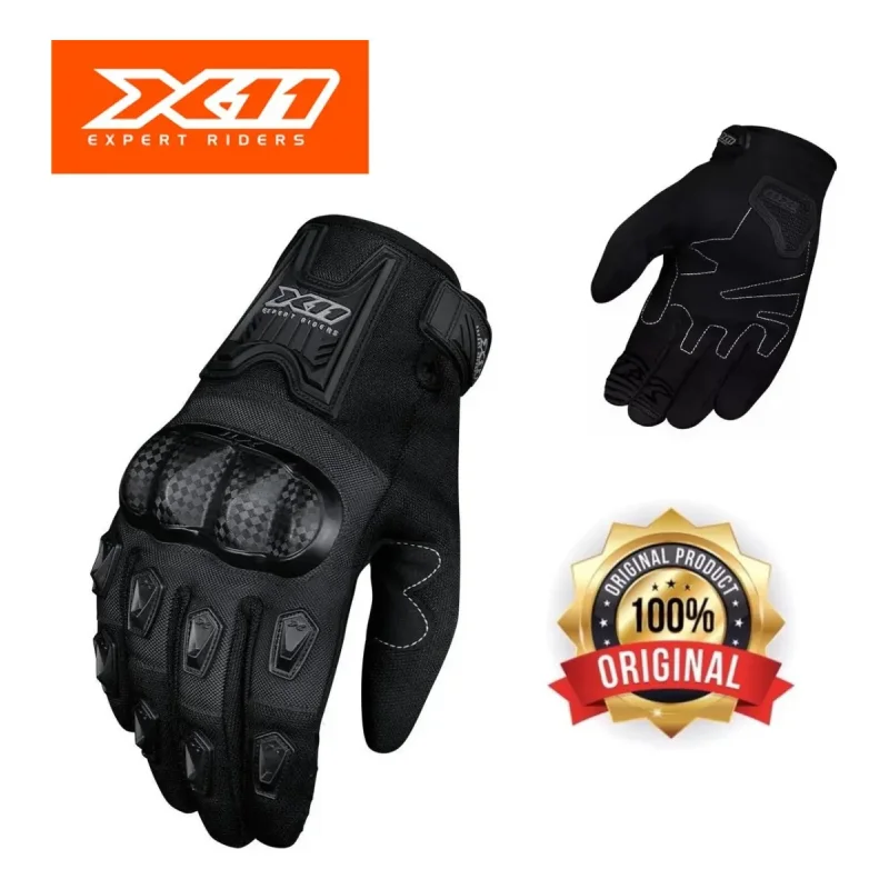Luva X11 Blackout 2 Para Motociclista Preto