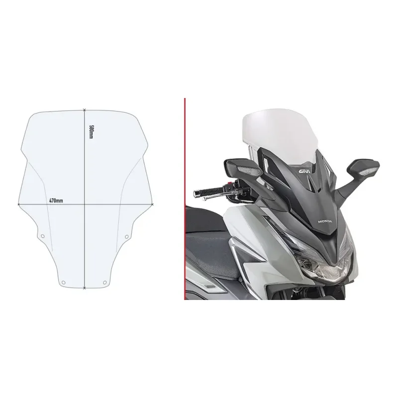 Para Brisa Bolha Givi D1187st Honda Forza