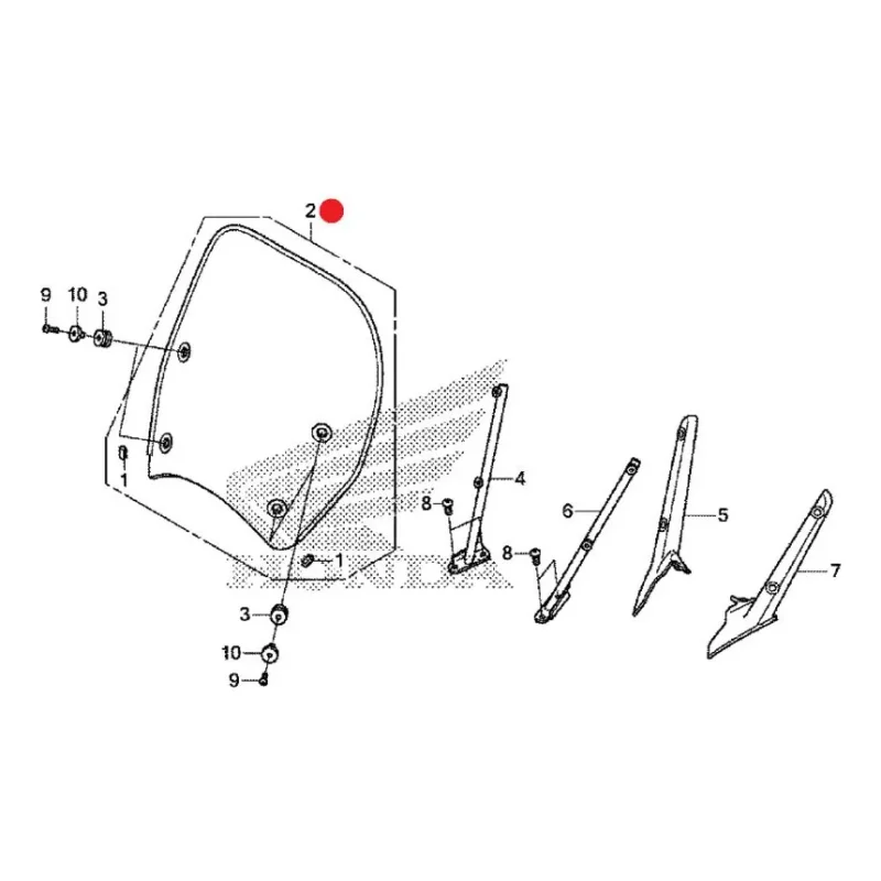 Para Brisa Bolha Sh300i Original Honda