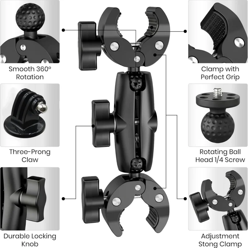 Suporte Akwing Super Clamp Para Camera De Acao