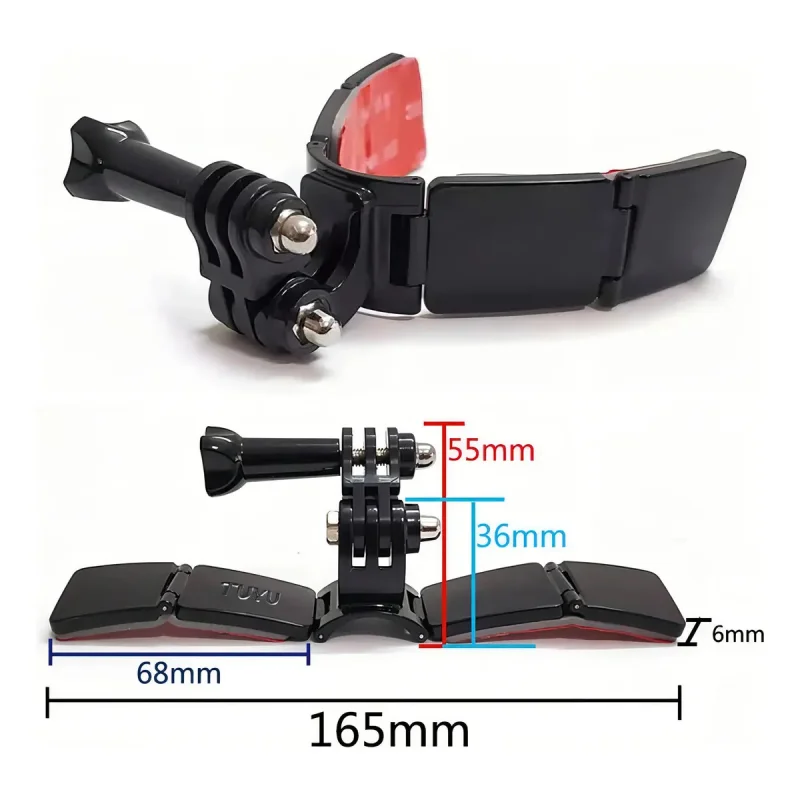 Suporte Tuyu Adesivo 3m Para Capacete Camera De Acao Ty70