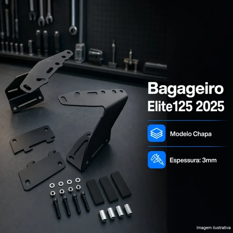 Bagageiro Suporte Bau Honda Elite 125 2025 A 2026 Valencia