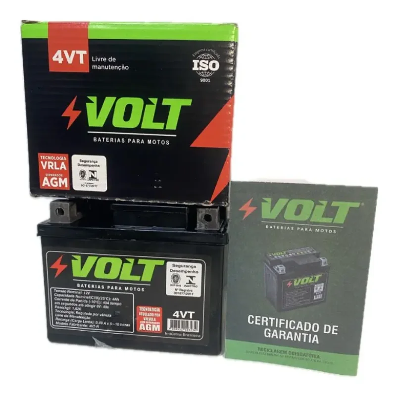 Bateria De Moto Volt 12v 4vt Para Jog 50 E Neo 125