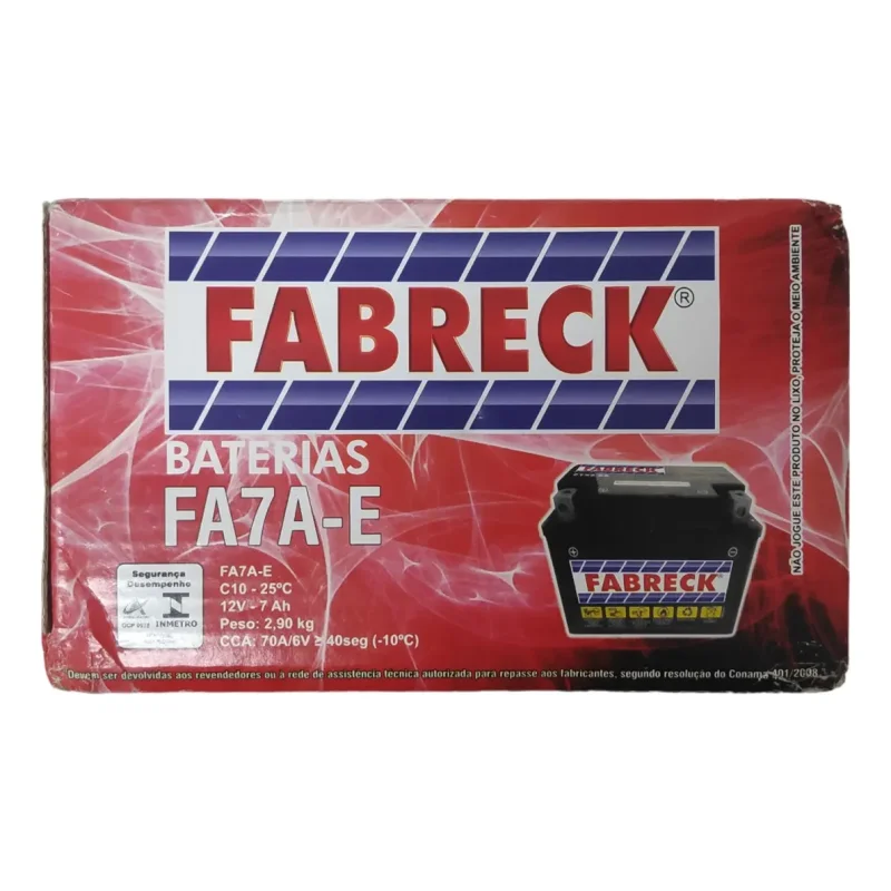 Bateria Moto Selada 12v 7ah Fabreck Haojue Lindy 125