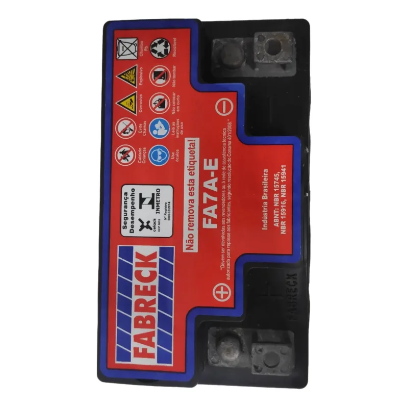 Bateria Moto Selada 12v 7ah Fabreck Haojue Lindy 125