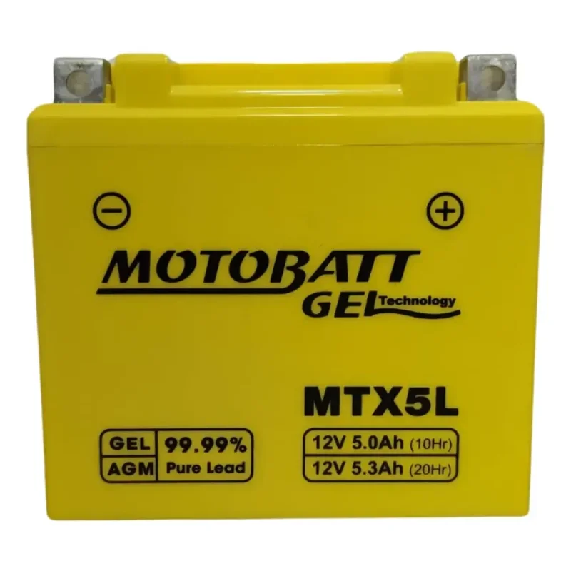 Bateria Motobatt 12V 6Ah MTX5L em Gel para Motos