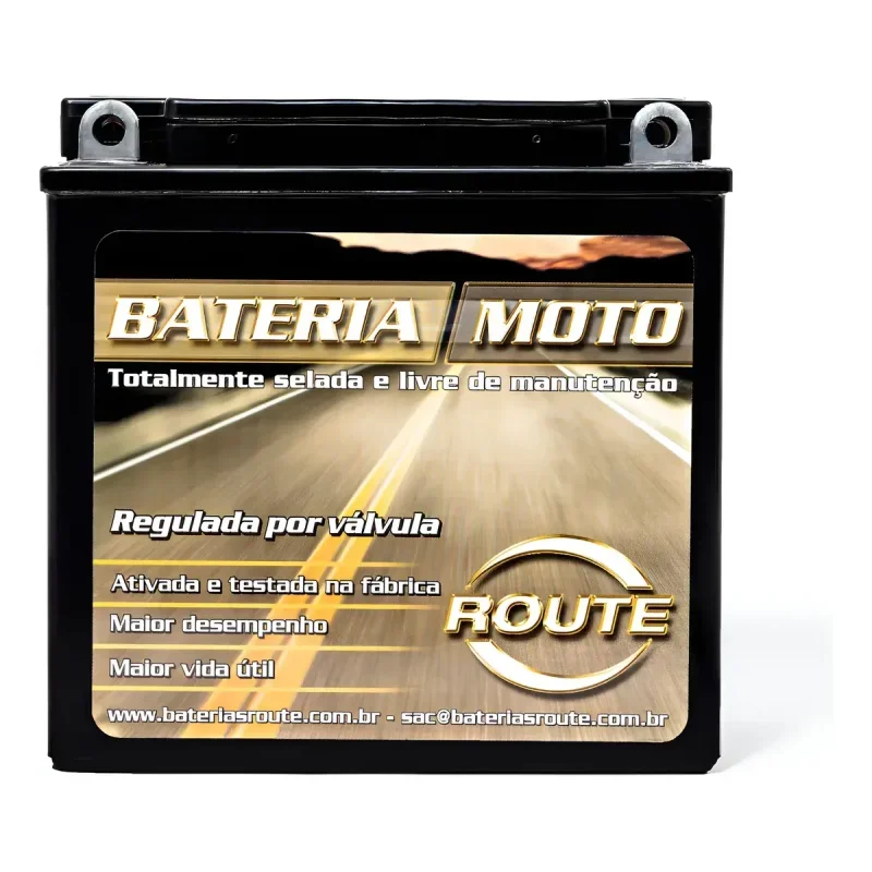 Bateria para Moto Route YTX9A-BS 12V 9Ah AGM Selada
