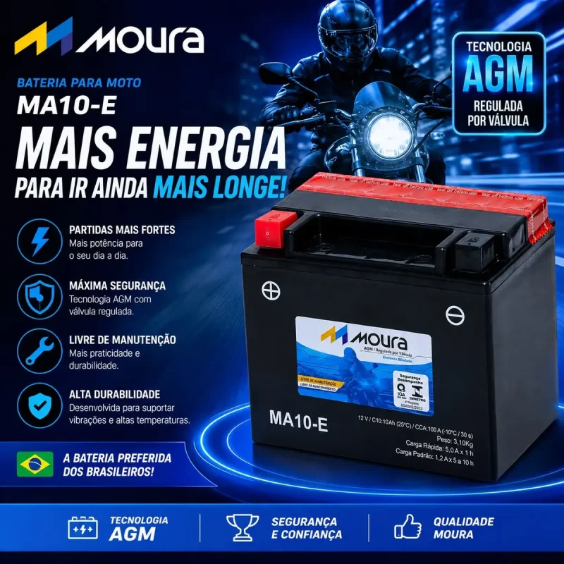 Bateria Selada Moura Dafra Citycom 300i Ytx12 Bs
