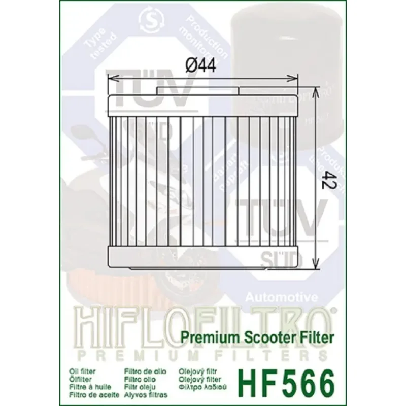 Filtro De Leo Hiflo Hf566 Para Kymco Downtown 300 2009 2016
