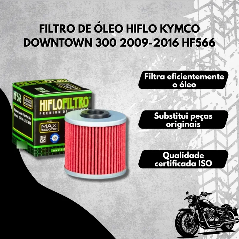 Filtro De Leo Hiflo Hf566 Para Kymco Downtown 300 2009 2016