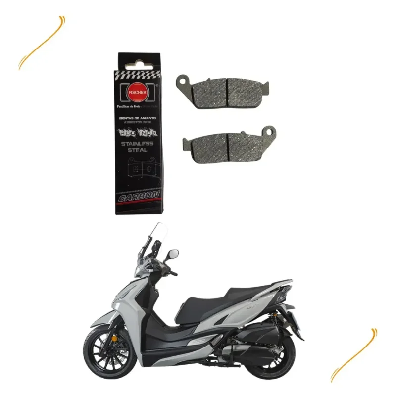 Jogo Pastilha Freio Dianteira E Traseira Kymco Downtown Fischer