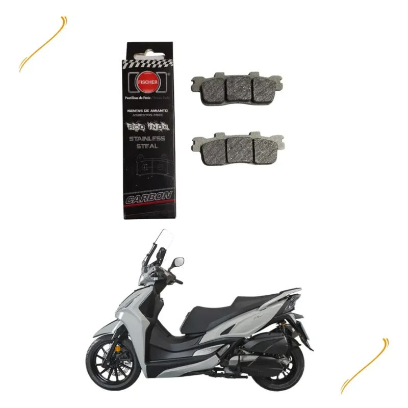 Jogo Pastilha Freio Dianteira E Traseira Kymco Downtown Fischer
