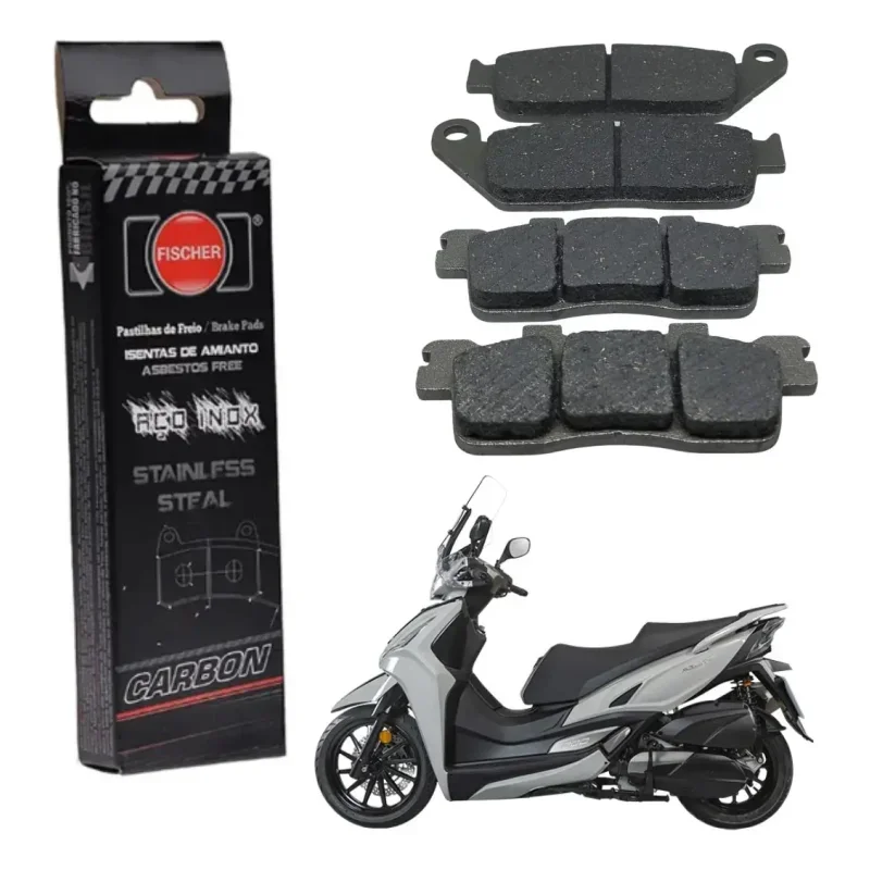 Jogo Pastilha Freio Dianteira e Traseira Kymco Downtown Fischer